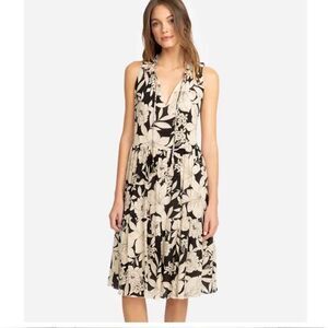 JOHNNY WAS Jade 100% Silk Juliette A-line Tiered Dress Size Medium